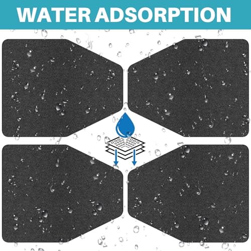 Urinal Mats for Men Bathroom 12 Pack - Commercial Disposable Washable Floor Mats with Non-Slip Rubber Backing, Water Absorption Urinal Pads for Mens Room Restroom, 16.9" x 20.4" (Dark Gray)