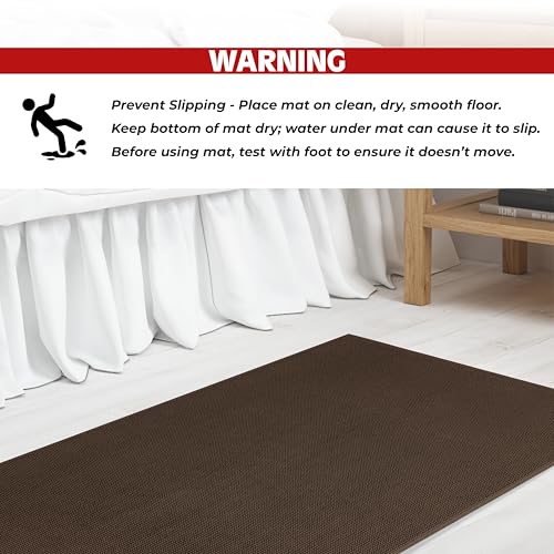 Cotton Paradise 100% Cotton Turkish Bathmat Rug, Soft Absorbent Quick Dry Non Slip, 17x24 Bathmat Rug, Chocolate Brown - color: Chocolate Brown, size: 1 PC 17x24"