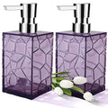 YAUKPH 2 Pack Lavender Purple Rust Proof Soap Dispenser | Acrylic material for bathroom and kitchen countertops - color: 2 Pack Purple