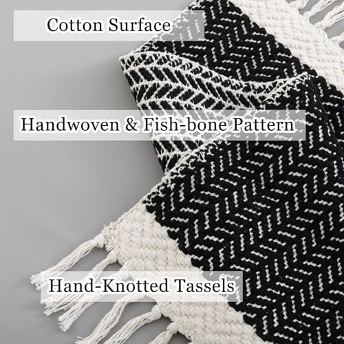 Breling Bath Mat Set of 2 Boho Fluffy Absorbent Microfiber Rugs Non Slip Non Skid Bath Mats for Bathroom Floor Tub and Shower, Washable, Ultra Soft, Quick Dry (32 x 20 Plus 24 x 17 - Inches) - style: Boho