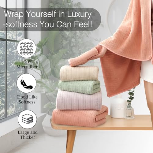 18 Piece Family Bath Towel Set Include 6 Bath Towels,6 Hand Towels and 6 Washcloths Soft Bathroom Towel with Hanging Loops,Highly Absorbent Quick Dry Towels Set for Bathroom,Hotel and Spa-Orange - color: Orange, size: 18-Piece Set