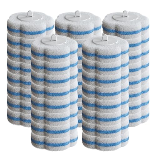Disposable Toilet Brush Refills, 40PCS Flower Shape Cleaner Pads with Cleaning Solution