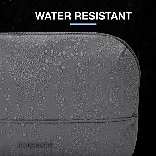 BAGSMART Travel Toiletry Bag for Men, Dopp Kit Water Resistant Shaving Bag for Toiletries Accessories, Grey-Medium - color: Grey, size: Medium