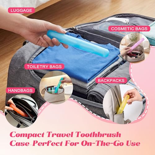 Toothbrush Holder Bulk, 6-Color Plastic Toothbrush Holder, Individually Packaged for Easy Daily Travel, Suitable for Travel, Home, and School (120-PACK)
