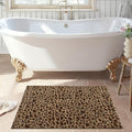 Bathroom Rugs Leopard Print Bath Mats Cheetah Fluffy Rug 24X36 Inch Bath Mat Non Slip Bathroom Rug Washable Bath Mat Shower Rugs for Sink Shower Vanity - size: 2' x 3' (Rectangular)