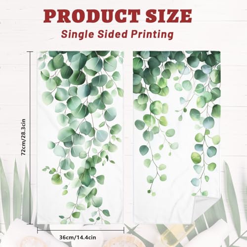 Green Leaves Hand Towels Set of 2, Plant Leaves Bathroom Kitchen Towels Lightweight Breathable Face Towels for Bathroom Gym Hotel Sport Decor - color: Green Leaves