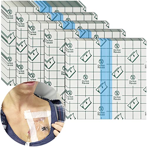 Waterproof Dialysis Catheter Shower Cover Large Coverage Shields for Peritoneal Dialysis Port Accessories PD Chest Catheter Central PICC Line Feeding Tube 9"x9"(Pack of 25) - size: 9 x 9 Inch (Pack of 25)