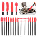 40PCS Sewing Machine Cleaning Brushes Silicone Bristle Maintenance Tools | 4 different brush heads for internal and spool area cleaning, reusable sewing care set with practical storage design