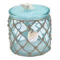 Avanti Linens - Covered Jar, Resin Countertop Organizer, Beach Inspired Bathroom Accessories (Seaglass Collection) - size: Jar
