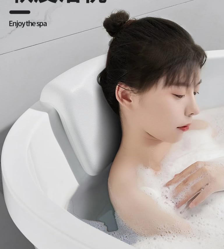 Accessories for Neck and Back Support, Relaxing Home spa, hot tub and Bathroom Essentials, Extra Thick and Soft Air Mesh Bathtub Accessories - Fits All Tubs,