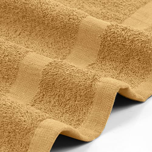 Utopia Towels, Salon Towel, Pack of 24, Not Bleach Proof, 16 by 27 Inches, Highly Absorbent Cotton Towels for Hand, Gym, Beauty, Spa, and Home Hair Care, Beige - color: Beige, size: 24 Pack