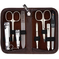 3 Swords Germany – manicure pedicure set kit (674) - color: BROWN