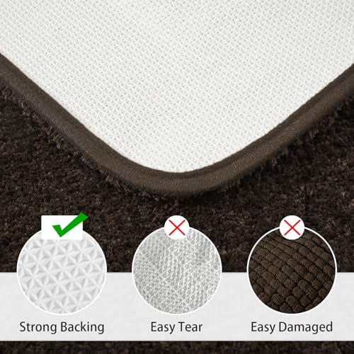 LOCHAS Bathroom Rug Set Brown, Soft Bath Rug Set 2 Piece, Toilet Mat U-Shaped 20x20 and 34x20 Bath Rugs, Quickly Dry Mats for Bathroom, Tub, Washable, Super Absorbent Floor Mat - color: Brown, size: 34" x 20" Plus 20" x 20" (U-Shape)