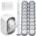 Disposable Toilet Brush and Holder Set with 18 Bowl Wand Cleaners Refill Pads, Bathroom Wall Mounted Toilet Bowl Cleaners Kit. - size: 1 wand + 18 heads