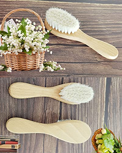 Baby Hair Brush, Mocokkiti Goat Bristles Brush and Baby Cradle Cap Brush Set for Cradle Cap Wood Bristle Brush for Newborns and Toddlers, Blue Silicone Brush (2PCS) - color: 2PCS (Blue Silicone Brush)