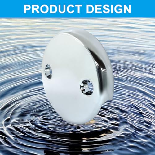 2 Hole Universal Bathtub Overflow Drain Face Plate, Chrome, 1 Pack | Replacement Overflow Plate, 2 Hole Tub Drain, Matching Screws Included, For Plumbing Professionals - style: Chrome-2 Hole