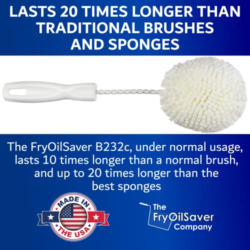 Foam Goblet Wine Glass Cleaner Brush - Foam Wine Glass Brush Cleaner - Non-Scratch & Soft Bristles for Wide Neck Glasses - Dishwasher Safe - For Home, Hotel, Restaurant, Bar - by FryOilSaver Co. B232C - size: Goblet
