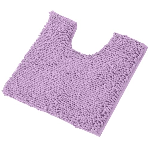 LuxUrux Bath Mat-Extra-Soft Plush Bath Shower Bathroom Rug,1'' Chenille Microfiber Material, Super Absorbent Shaggy Bath Rug. Machine Wash & Dry (20 x 20 inch, Lavender) - color: Lavender, size: 20'' X 20'' U