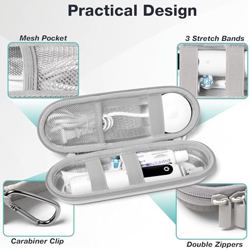 Nincha Hard Shell Electric Toothbrush Case - for Oral-B iO/Pro/Smart Series Bigger Size Travel Case Fits all Powered Toothbrushes and Accessories White - color: White