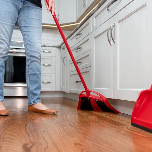 O-Cedar One Sweep Broom & Step-On Dustpan Set | Patented Wave Bristles Remove Over 99% of Dirt in One Pass | Lightweight & Quiet for Pet-Friendly Cleaning - size: PowerCorner One Sweep Broom