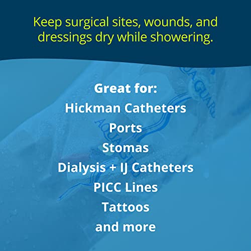 TIDI 50015-PKG AquaGuard Sheet – 9” x 9” – (Area of Coverage: 7” x 7.5”) – Shower Protection Sheet – Self-Adhesive Moisture Barrier – Wound Cover for Showering – 7 Sheets – Home Medical Supplies - size: 9" x 9", style: Package of 7 Sheets