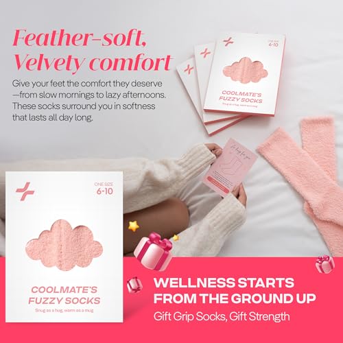 CoolMate Cozy Soft Cloud Socks, Fuzzy Socks for Women - color: A.04 - Blush Pink