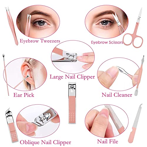 Manicure Set Women Nail Clippers Set Nail kit Manicure Pedicure Kits Professional Grooming Kit Nail Care Gift for Women Nail Sets Ultra Sharp Suitable for Home Travel Foot Hand Care Tools (Pack of 2) - size: 8 Piece Set (Pack of 2)
