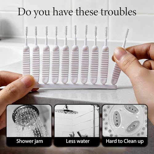 Shower Head Cleaning Brush for Small Hole, 2026 Upgrade Gap Hole Anti-Clogging Cleaning Brush, Multifunctional Shower Head Cleaning Brushes for Household Bathroom (50 Pcak) - color: 50 Pcak