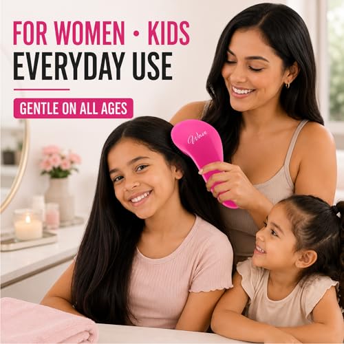 G.B.S Wave Detangling 3-in-1 Hair Brush Set (Pink) - color: Pink