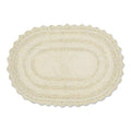 DII Crochet Collection Reversible Bath Mat, Small Oval, 17x24, Off-White - color: Off White, size: 1'5" x 2' (Oval)
