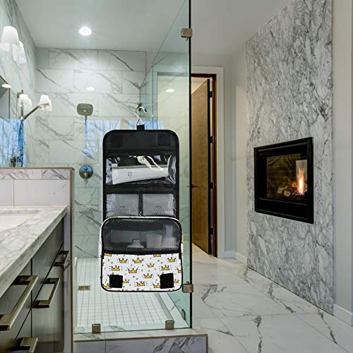 senya Hanging Travel Toiletry Bag Kit Makeup Case Cosmetics Organizer for Men Women - color: Crown Princess