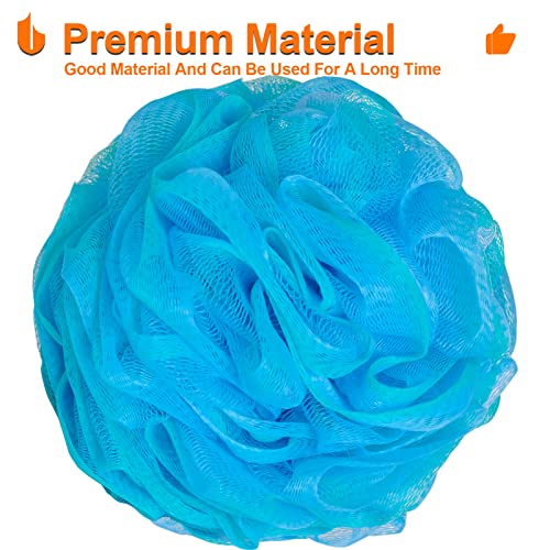 Urbanstrive Shower Bath Sponge XL 75g Soft Shower Loofahs Balls for Body Wash Men Women Bathroom Accessories, 1 Pack, Black (Blue-Green) - color: Blue-green