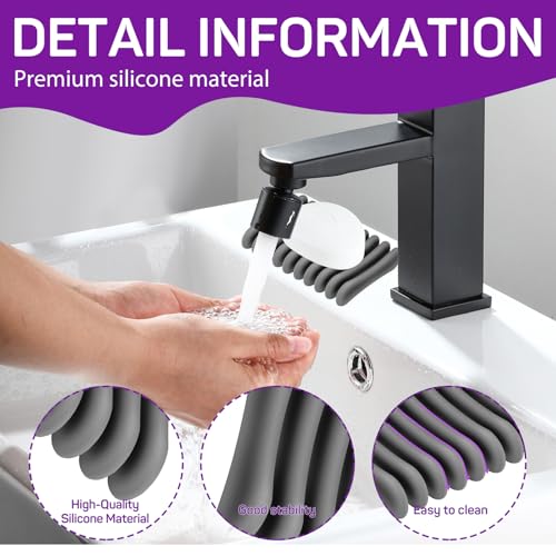 2 Pcs Self Draining Silicone Soap Holder - Waterfall Design Soap Dishes for Bathroom, Keeps Soap Bars Dry & Clean (Grey+Clear) - color: Grey+clear