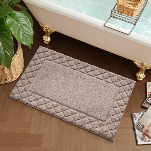 LUMI Bathroom Rugs, Ultra Soft Absorbent Bath Mat for Shower, Non Slip Washable Bath Rugs with Rubber Backing, Microfiber Plush Quick Dry Floor Mat for Bathtub, Floor, Brown, 17x30 - color: Brown, size: 17"x30"