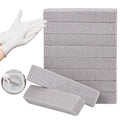 Herda 10 Pack Pumice Stone for Toilet Bowl Cleaning, Powerfully Pumice Stick for Cleaning Hard Water Rings, Calcium Buildup, Rust, Pumice Bar for Toilets, Bathtubs, Grills, Swimming Pools, Sinks - size: 10Pack with Glove