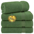 Cotton Paradise Turkish Towel Set, Soft Absorbent Quick Dry, 4 Piece Bath Towel Set, Sage Green - color: Sage Green, size: 4 PC SET (27x54")