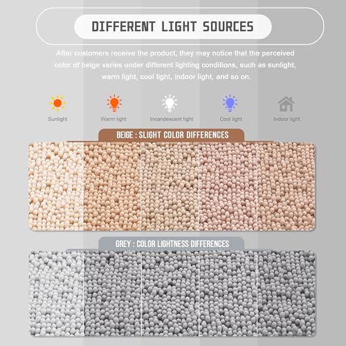 Yimobra Long Bathroom Rugs 44"x24", Extra Soft Non Slip Bath Mat for Tub, Super Absorbent Quick Dry Shaggy Rug Floor Carpet, Machine Washable,Beige - color: Beige, size: 44" X 24"