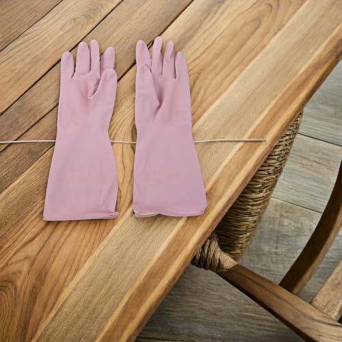 SHERCHPRY Reusable Latex Dishwashing Cleaning Gloves 4 Pairs Waterproof Non-slip Kitchen Gloves for Household Cleaning, Laundry, Bathroom Use – Medium Size, Set
