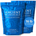 Ancient Minerals Magnesium Bath Flakes – Pure Zechstein Magnesium Chloride for Soaking and Whole-Body Replenishment (16 lb) - size: 128 Ounce (Pack of 2)