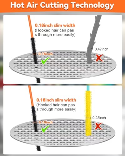 35 Inch Anti-break Metal Drain Snake, Hair Clog Remover, Drain Cleaner Tool with Nylon Coating Sink Snake, Clog Remover for Shower, Bathroom Sink Tub (6 Pack) - color: Orange-N-35IN