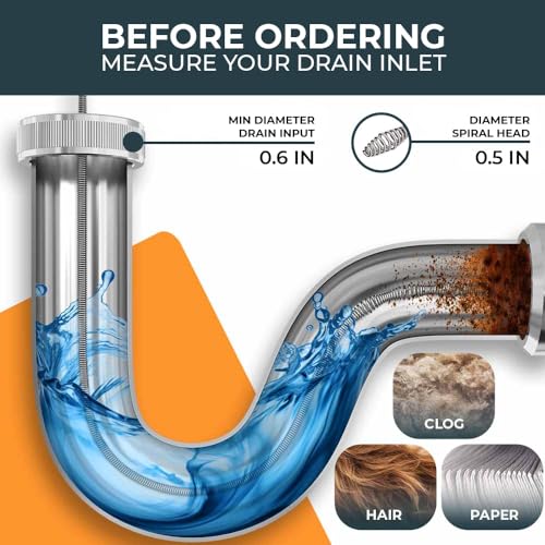 MEISTERFAKTUR drain snake [25FT] - Auto Feed - Ideal plumbing snake for sink and drain unblocking - Solid drain auger for real DYIs! - color: 25 FT (new)