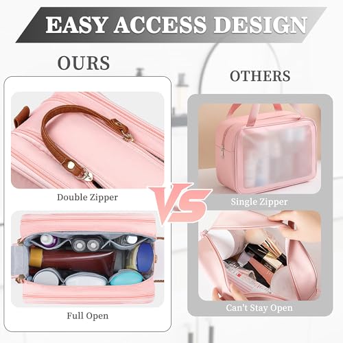 YOOLIFE Black Makeup Bag Toiletry Bag - Personalized Initial Toiletry Bags for Women Men, Travel Size Toiletries Essentials Birthday Gifts for Men Women Letter D Black - color: Black, style: D