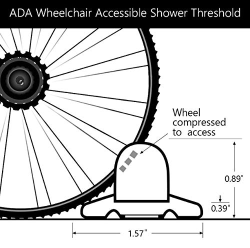 Duzzy 98 Inch Collapsible Shower Threshold Water Dam, Ideal for Wheelchair Accessible, Suitable for Accessibility ADA Handicap Showers - color: Completely Transparent, size: 98 Inch