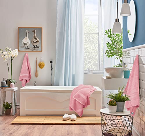 Utopia Towels 8 Piece Luxury Towel Set – Majestic Plush, Super Absorbent & Quicker-to-Dry, Thick 100% Ring Spun Cotton Towels for Bathroom, Spa & Hotel – 2 Bath, 2 Hand, 4 Washcloths, Dusty Pink - color: Dusty Pink, size: 8 Pieces Towel Set