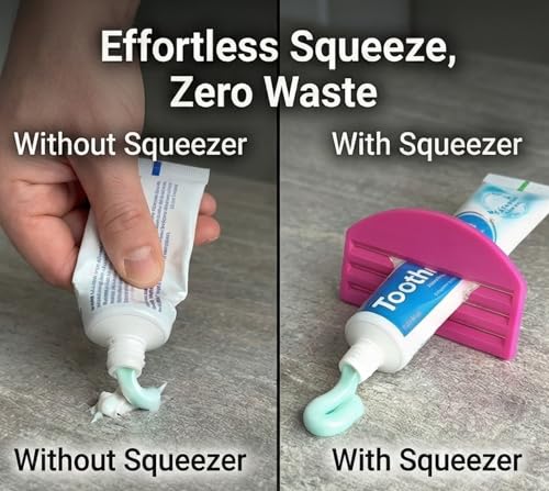 4Pcs Pet Food Squeezer & Tube Squeezer Set - 3 Adjustable Thickness Portable Dispenser for Cat Food Bags, Toothpaste, Cream Tubes | Efficient No-Waste Extractor