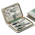 MR.GREEN Manicure Sets Pedicure Kits Stainless Steel Nail Clipper Personal Care Tools with PU Leather Case (Green) - color: Green