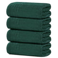 Tens Towels Pack of 4 Extra Large Bath Towels 30 x 60 Inches, 100% Cotton, Larger & Lighter Weight, Quicker to Dry, Super Soft and Absorbent, Perfect for Bathroom, Hunter Green - color: Hunter Green