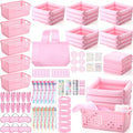 85 Pcs Spa Kit Nail Art Kit Sleepover Party Supplies with 12.5 x 12.5 in Inflatable Foot Tubs Foot Bath Towel and Basket DIY Manicure Pedicure Set for Slumber Party(Pink) - color: Pink