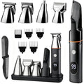Suttik Manscape Body & Pubic Hair Trimmer for Men, No-Nick Groin & Ball Shaver, Electric Mens Grooming Kits Beard Trimmer, Body Groomer with LED Display, Waterproof