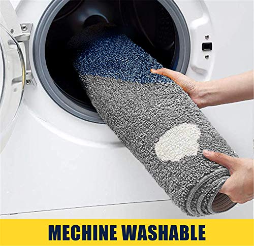 Cute Bathroom Rugs mats,Non-Slip Extra Soft Microfiber Washable Water Absorbent Shower Toilet Kids Bath Rugs mats Set for Bathroom (Whale, 20"x32"/50x80cm)